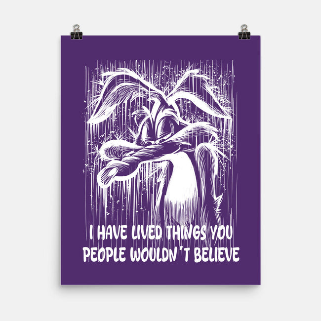 Coyote Under The Rain-None-Matte-Poster-zascanauta