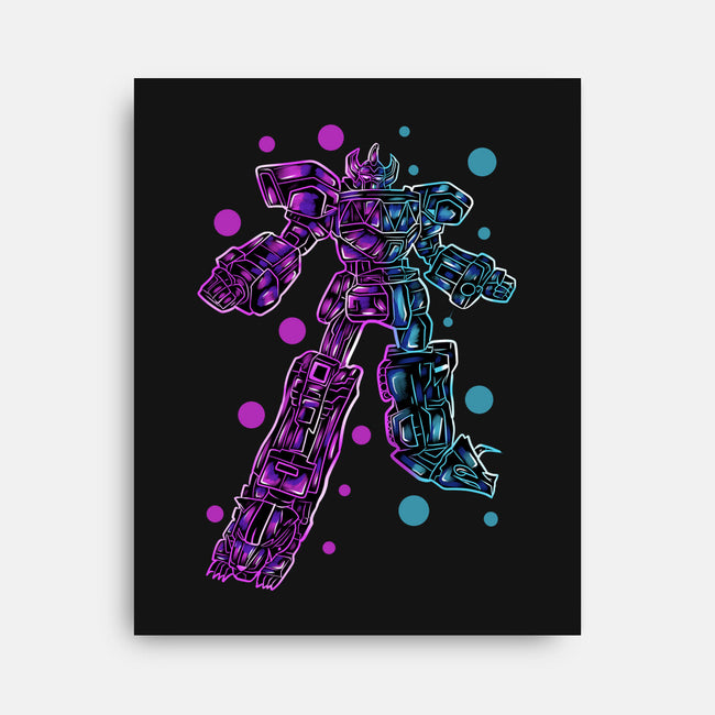 Neon Megazord-None-Stretched-Canvas-nickzzarto