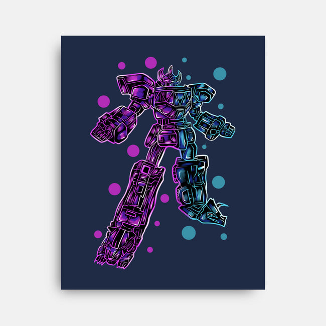 Neon Megazord-None-Stretched-Canvas-nickzzarto
