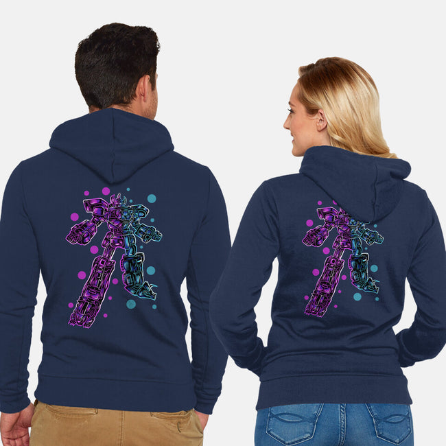 Neon Megazord-Unisex-Zip-Up-Sweatshirt-nickzzarto