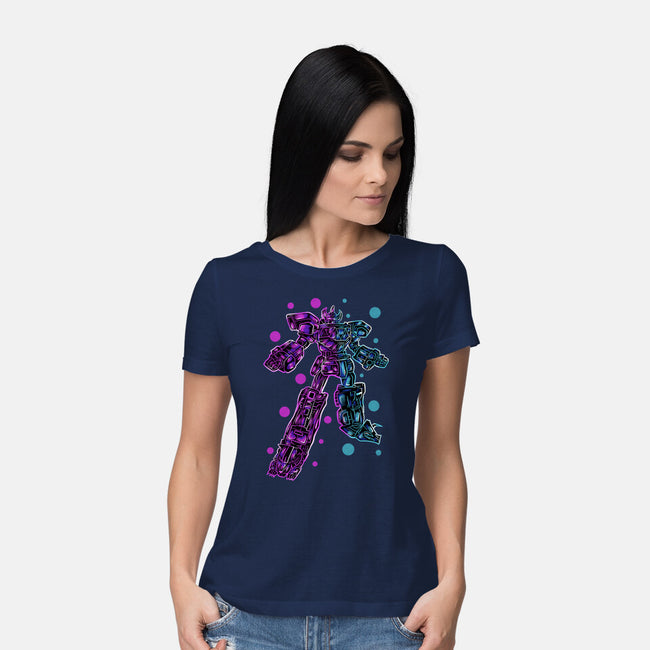 Neon Megazord-Womens-Basic-Tee-nickzzarto