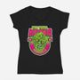 Toxie The Monster-Womens-V-Neck-Tee-CarloJ1956