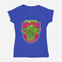 Toxie The Monster-Womens-V-Neck-Tee-CarloJ1956
