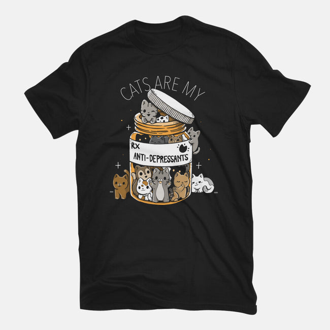 Cats Are My Anti-Depressants-Womens-Fitted-Tee-Vallina84
