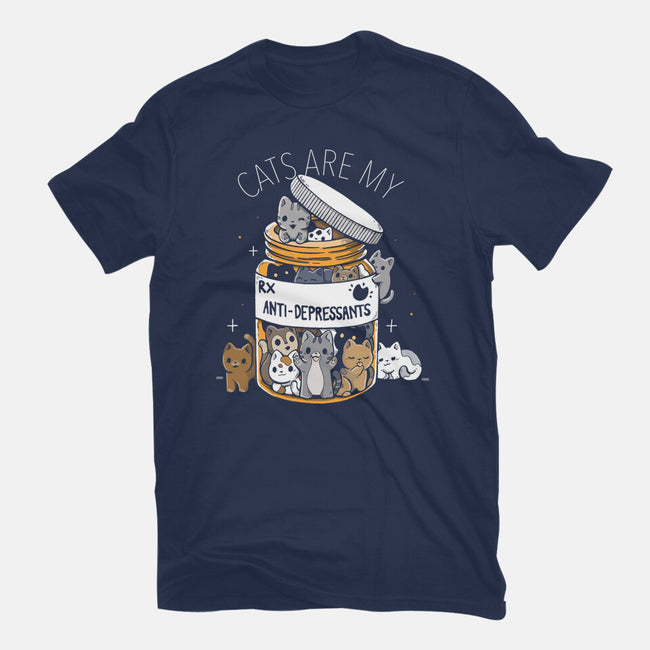 Cats Are My Anti-Depressants-Womens-Fitted-Tee-Vallina84