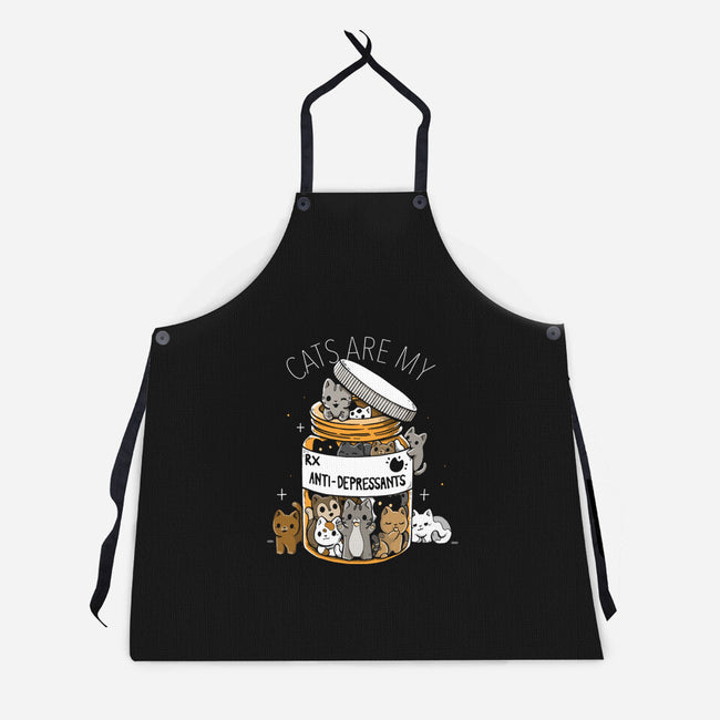 Cats Are My Anti-Depressants-Unisex-Kitchen-Apron-Vallina84