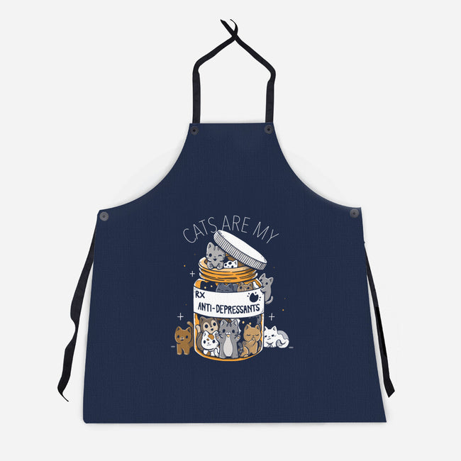 Cats Are My Anti-Depressants-Unisex-Kitchen-Apron-Vallina84