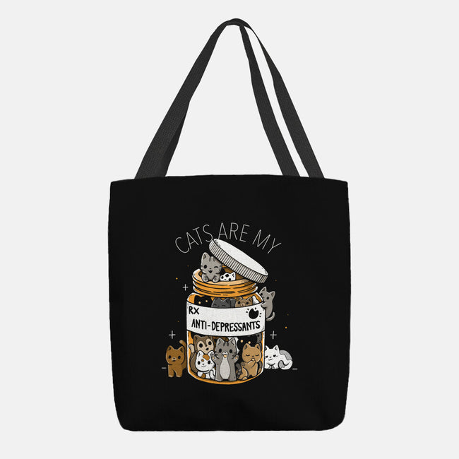 Cats Are My Anti-Depressants-None-Basic Tote-Bag-Vallina84