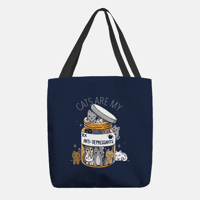 Cats Are My Anti-Depressants-None-Basic Tote-Bag-Vallina84