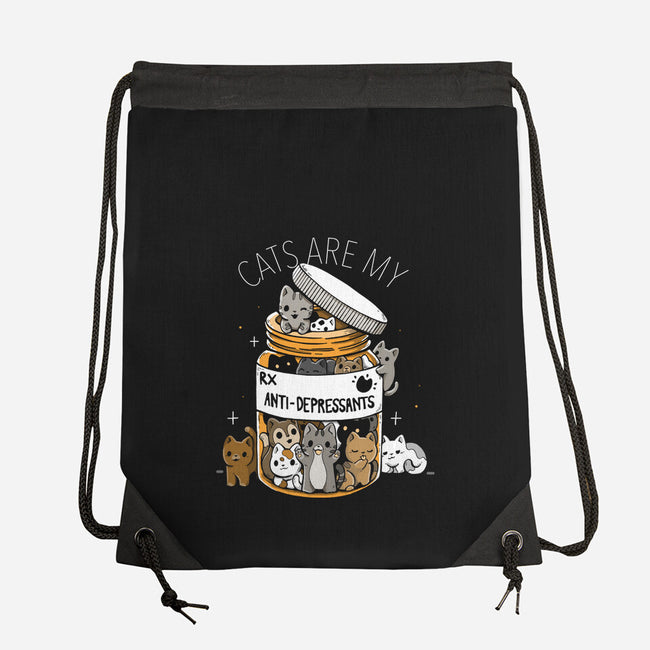 Cats Are My Anti-Depressants-None-Drawstring-Bag-Vallina84