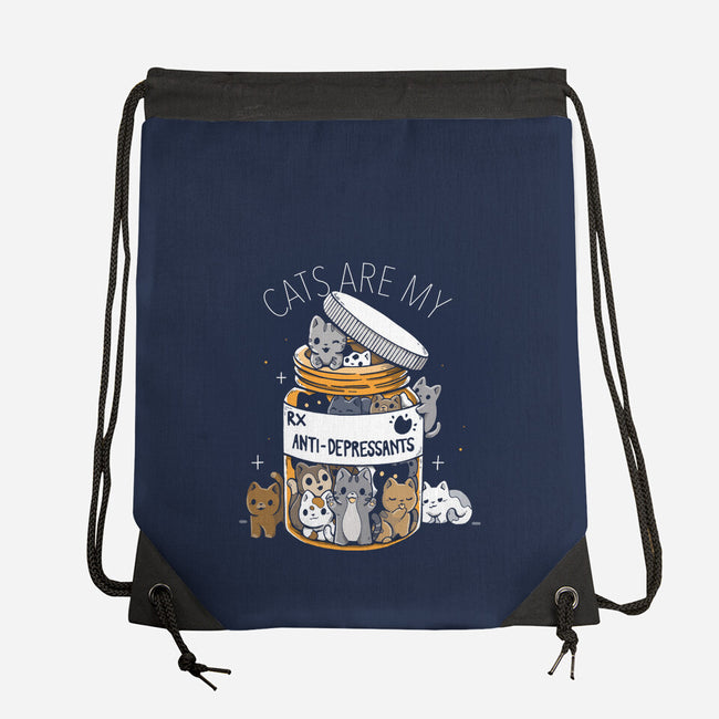 Cats Are My Anti-Depressants-None-Drawstring-Bag-Vallina84