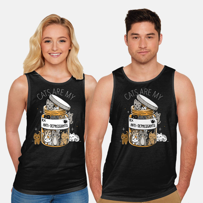 Cats Are My Anti-Depressants-Unisex-Basic-Tank-Vallina84