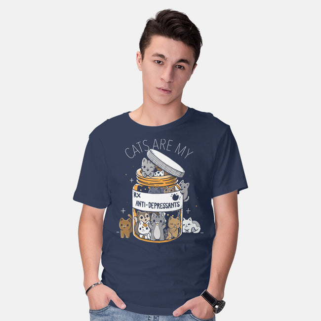 Cats Are My Anti-Depressants-Mens-Basic-Tee-Vallina84