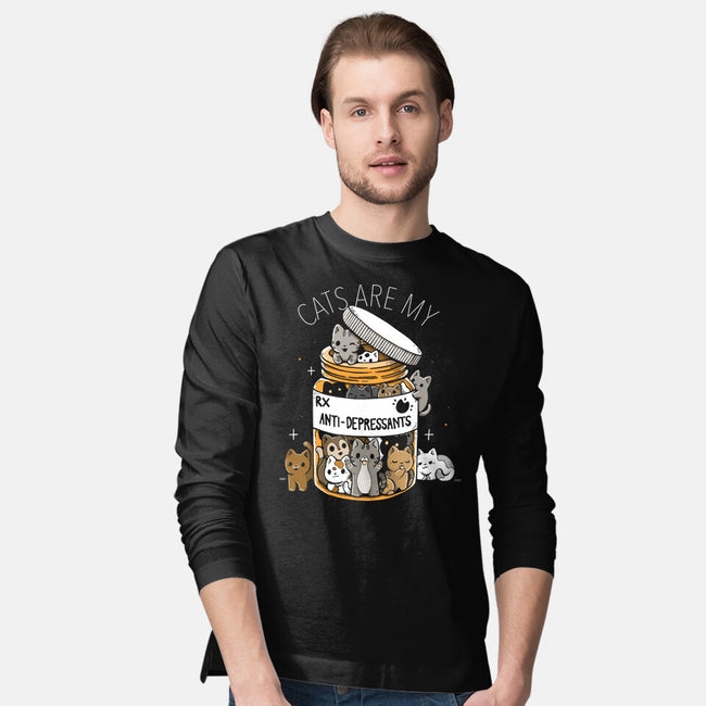 Cats Are My Anti-Depressants-Mens-Long Sleeved-Tee-Vallina84