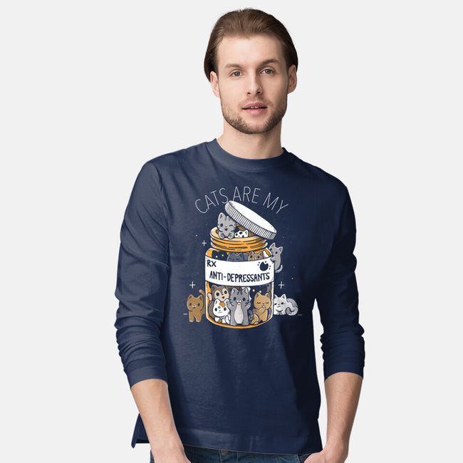 Cats Are My Anti-Depressants-Mens-Long Sleeved-Tee-Vallina84