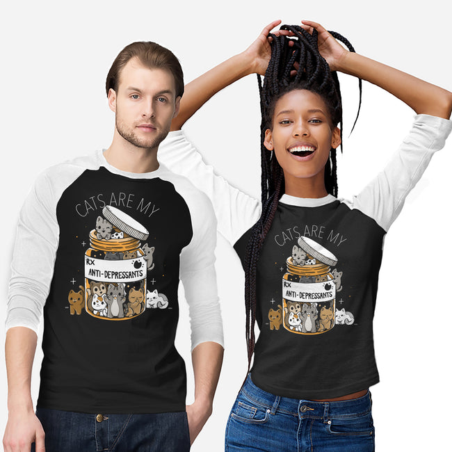 Cats Are My Anti-Depressants-Unisex-Baseball-Tee-Vallina84