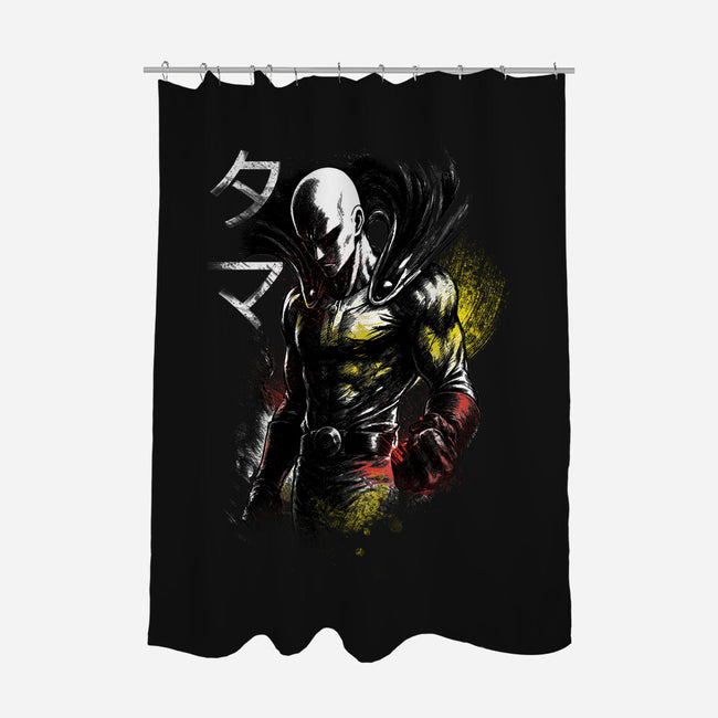 Serious Punch-None-Polyester-Shower Curtain-fanfabio