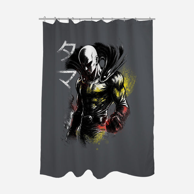 Serious Punch-None-Polyester-Shower Curtain-fanfabio