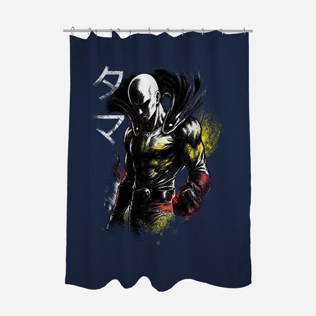 Serious Punch-None-Polyester-Shower Curtain-fanfabio