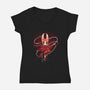 The Hornet-Womens-V-Neck-Tee-dandingeroz
