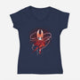 The Hornet-Womens-V-Neck-Tee-dandingeroz