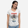 Peace Hero Or Not-Womens-V-Neck-Tee-LtonStudio