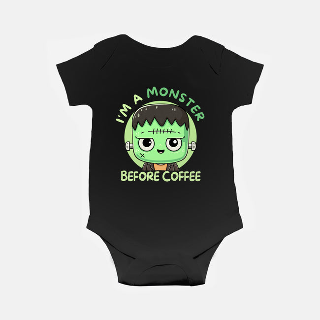 I'm A Monster Before Coffee-Baby-Basic-Onesie-Trendlory