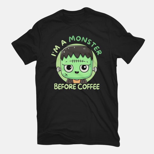 I'm A Monster Before Coffee-Mens-Heavyweight-Tee-Trendlory
