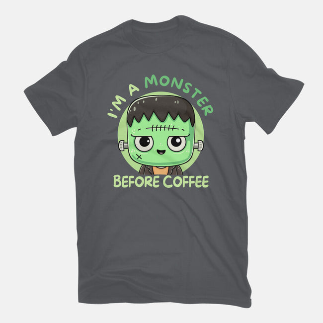 I'm A Monster Before Coffee-Mens-Heavyweight-Tee-Trendlory