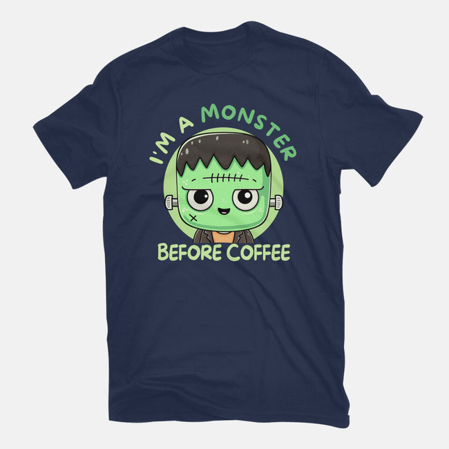 I'm A Monster Before Coffee-Mens-Heavyweight-Tee-Trendlory
