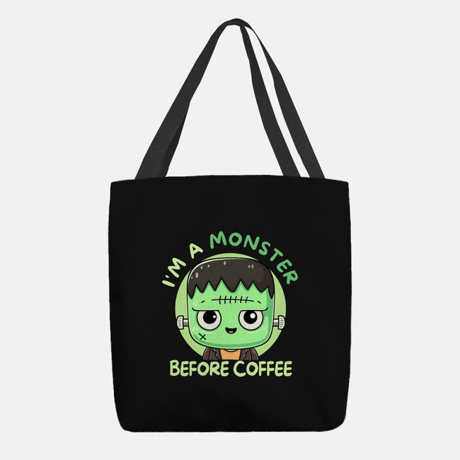 I'm A Monster Before Coffee-None-Basic Tote-Bag-Trendlory