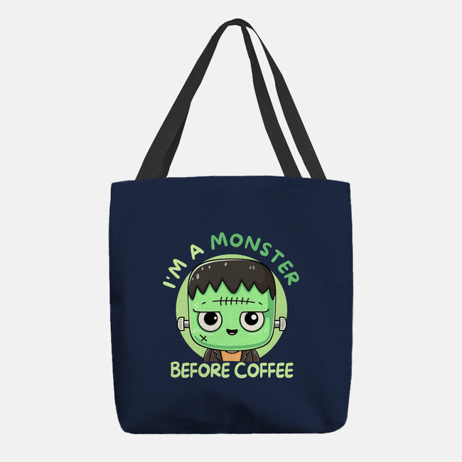 I'm A Monster Before Coffee-None-Basic Tote-Bag-Trendlory