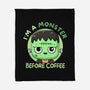 I'm A Monster Before Coffee-None-Fleece-Blanket-Trendlory