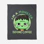 I'm A Monster Before Coffee-None-Fleece-Blanket-Trendlory