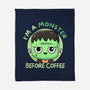 I'm A Monster Before Coffee-None-Fleece-Blanket-Trendlory