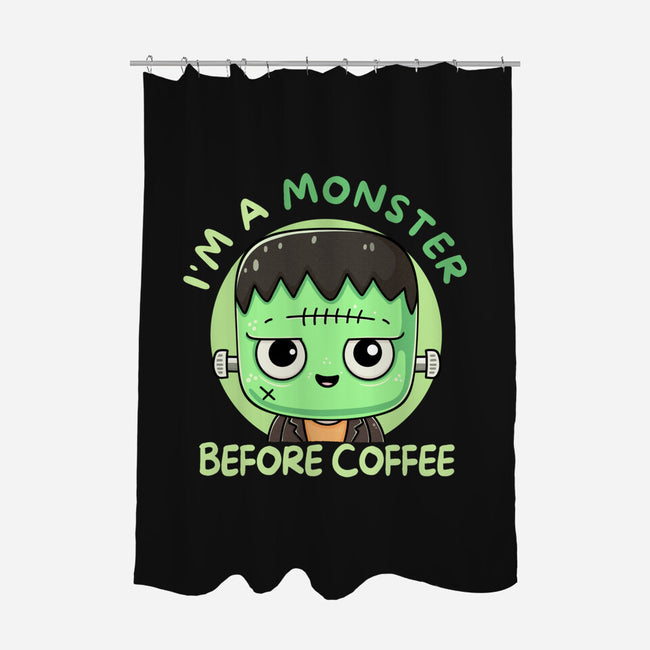 I'm A Monster Before Coffee-None-Polyester-Shower Curtain-Trendlory