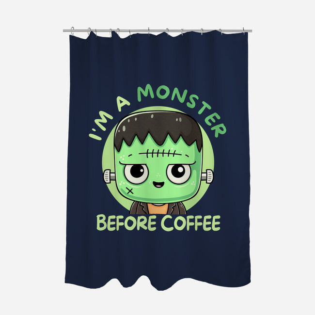 I'm A Monster Before Coffee-None-Polyester-Shower Curtain-Trendlory
