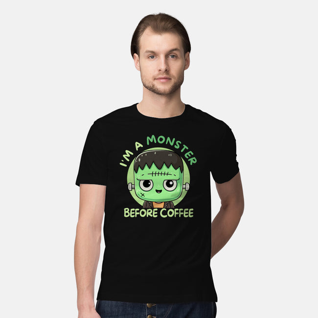 I'm A Monster Before Coffee-Mens-Premium-Tee-Trendlory