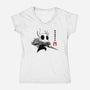 Hollow Knight Sumi-e-Womens-V-Neck-Tee-DrMonekers