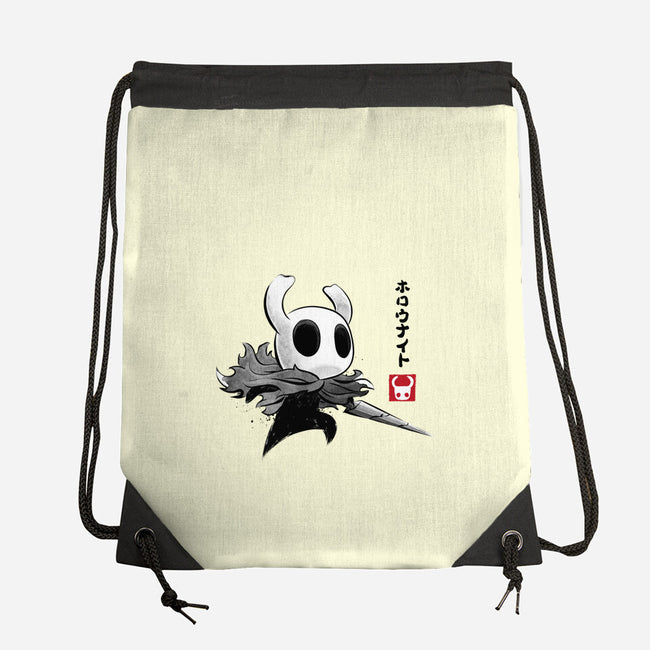 Hollow Knight Sumi-e-None-Drawstring-Bag-DrMonekers