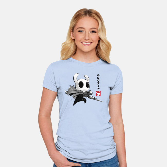 Hollow Knight Sumi-e-Womens-Fitted-Tee-DrMonekers
