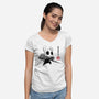 Hollow Knight Sumi-e-Womens-V-Neck-Tee-DrMonekers