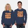 Pumpkim Doodle-Unisex-Crew Neck-Sweatshirt-Marinho