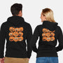 Pumpkim Doodle-Unisex-Zip-Up-Sweatshirt-Marinho