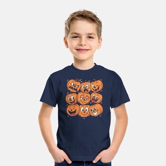 Pumpkim Doodle-Youth-Basic-Tee-Marinho