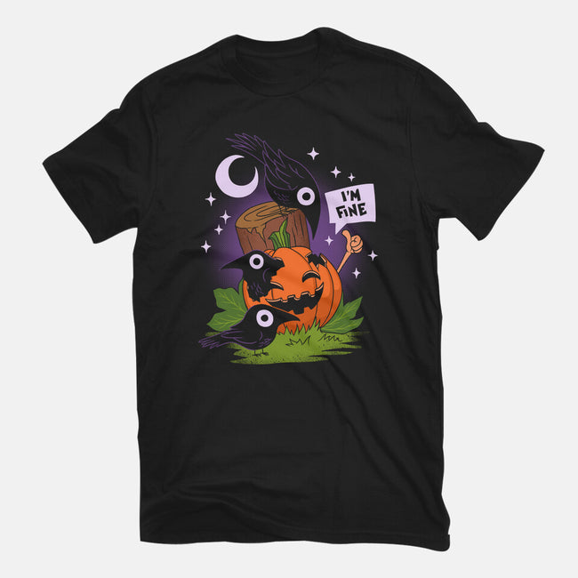 I'm Fine Fall-Womens-Fitted-Tee-sachpica