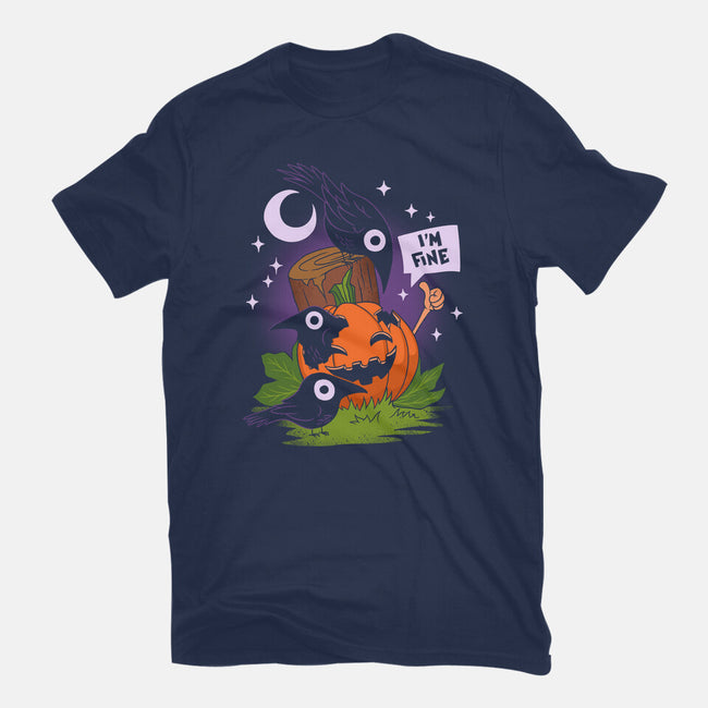 I'm Fine Fall-Womens-Fitted-Tee-sachpica