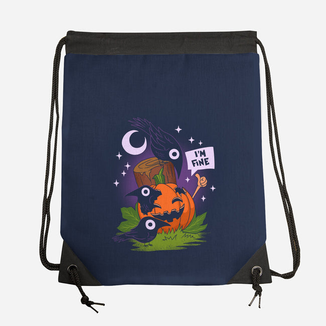 I'm Fine Fall-None-Drawstring-Bag-sachpica