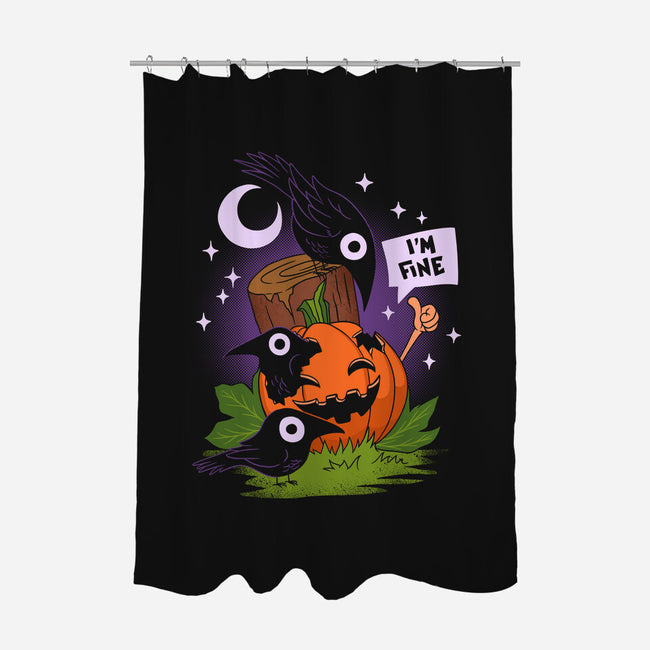 I'm Fine Fall-None-Polyester-Shower Curtain-sachpica