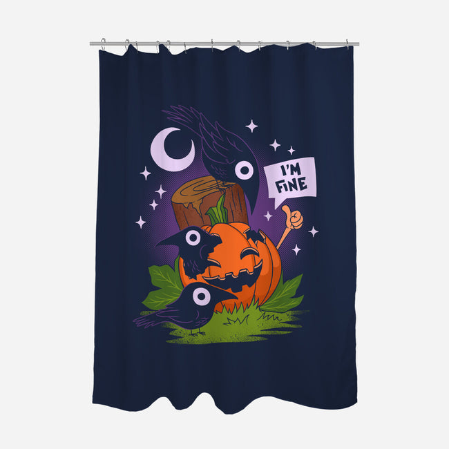 I'm Fine Fall-None-Polyester-Shower Curtain-sachpica